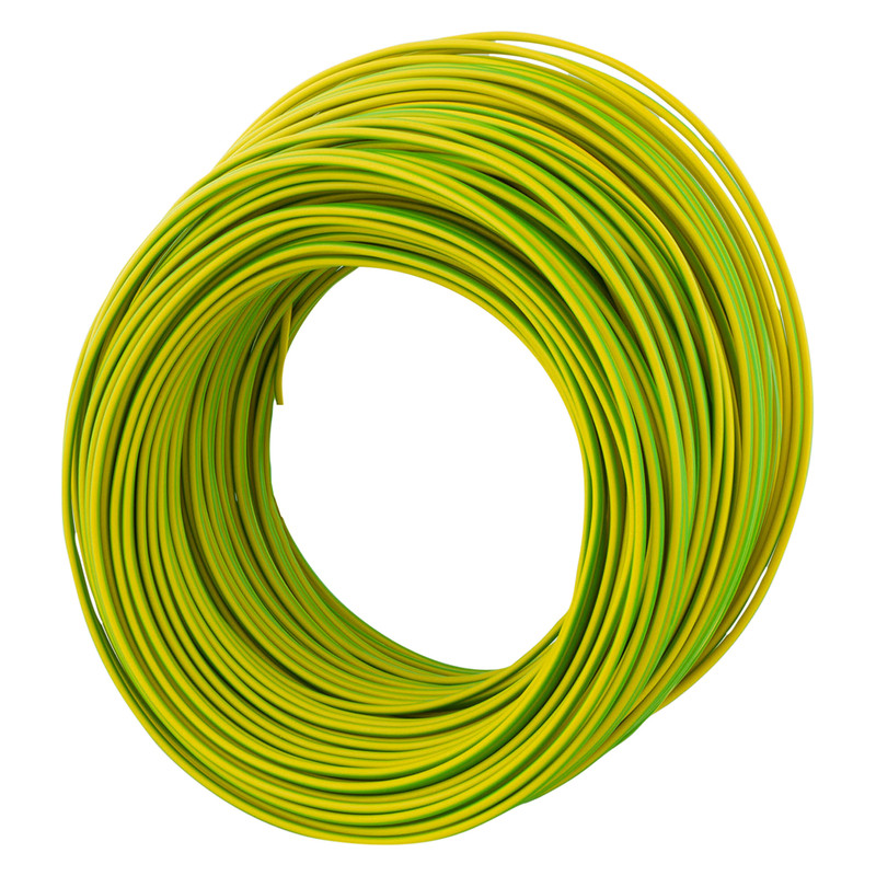 Installatiedraad VD H07V-U 100m 2,5mm² Geel/Groen