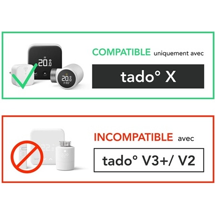 Thermostat connecté Tado sans fil Kit de demarrage X et 4 tetes thermostatiques X