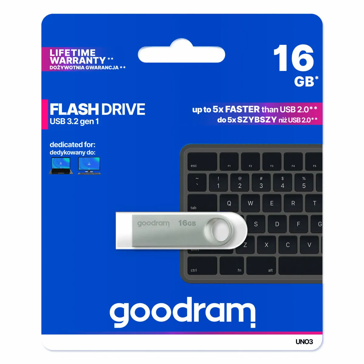 GoodRam FlashDrive - 16 Go - Argenté