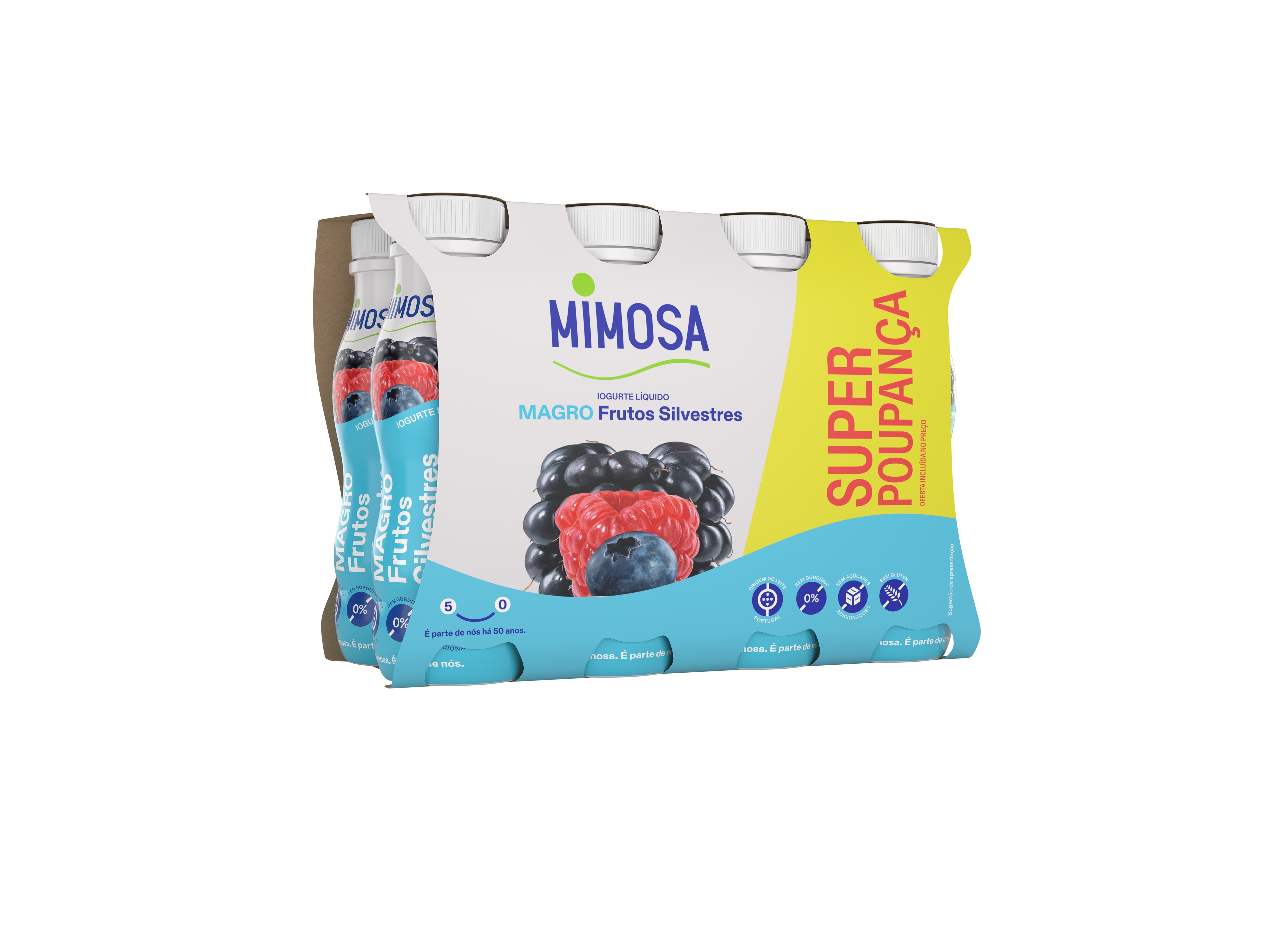 IOGURTE LIQ.MAGRO MIMOSA FRT SILVESTRES 8X151ML