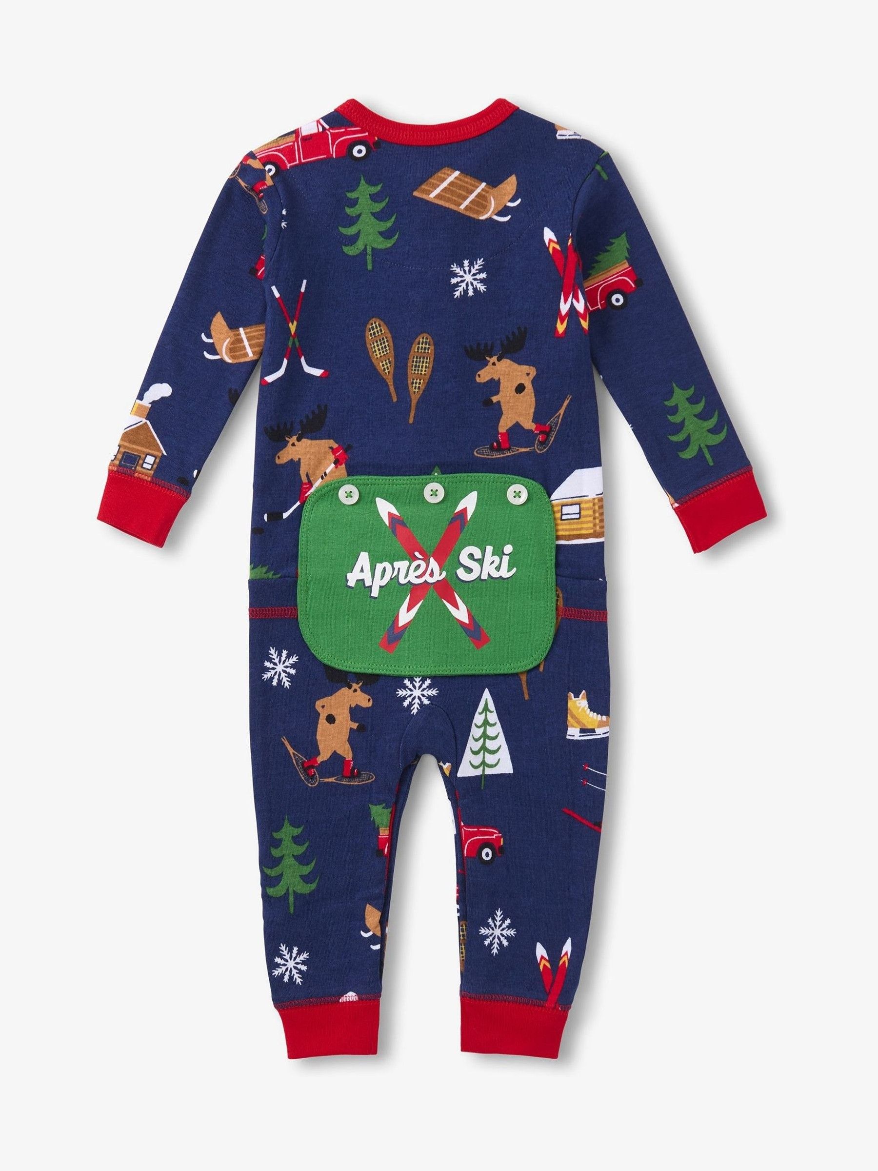 Hatley Blue Christmas Cabin Sleepsuit