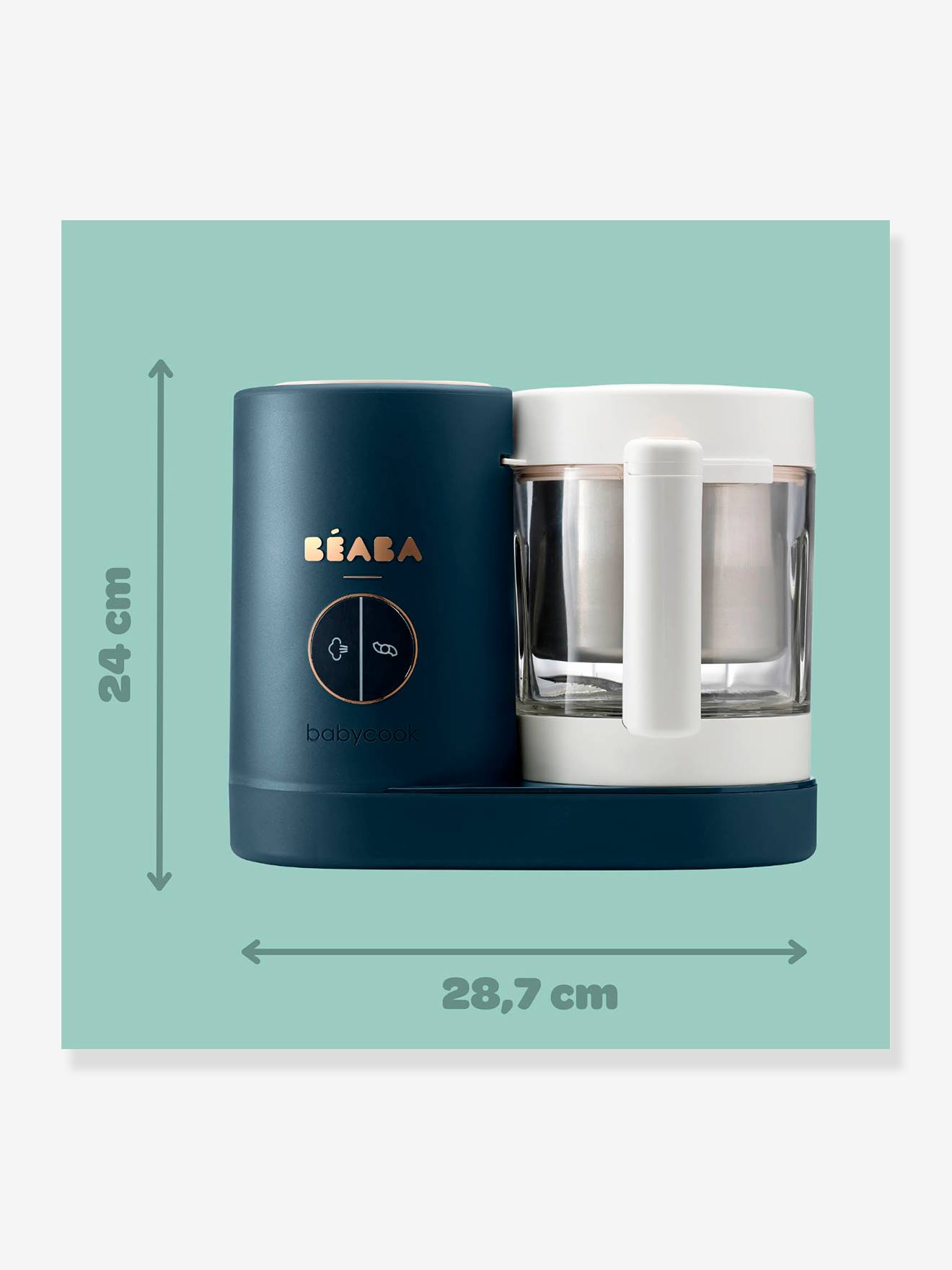Robô BEABA Babycook Neo 4 em 1, Azul Escuro Liso