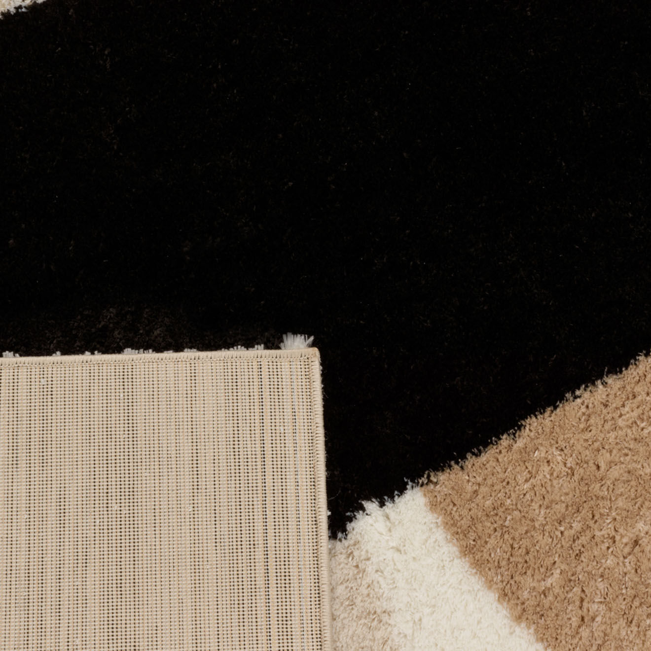 Nazar Rugs Tapis shaggy doux Karena 679 ivoire - 200x290 cm