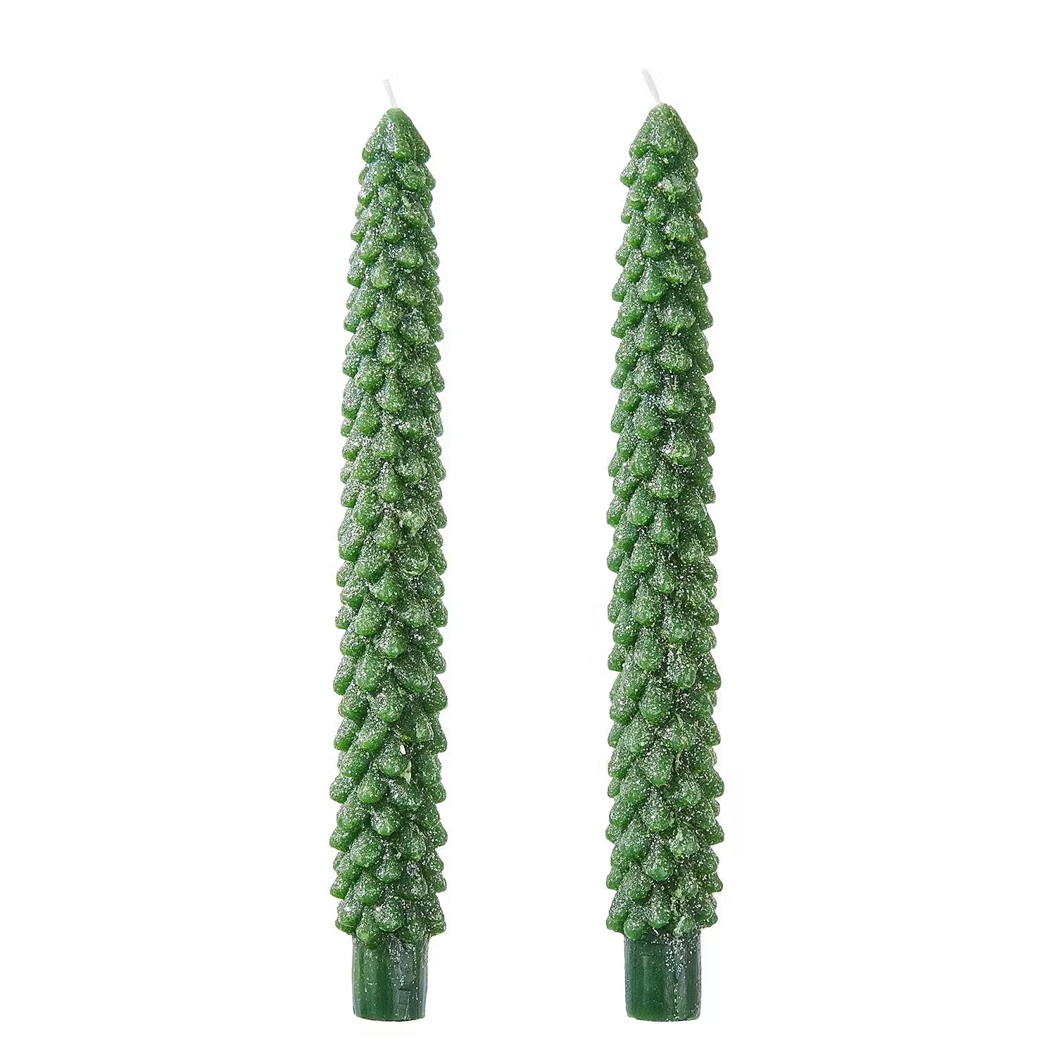 X-MAS Stabkerze Tannenbaum Glitter