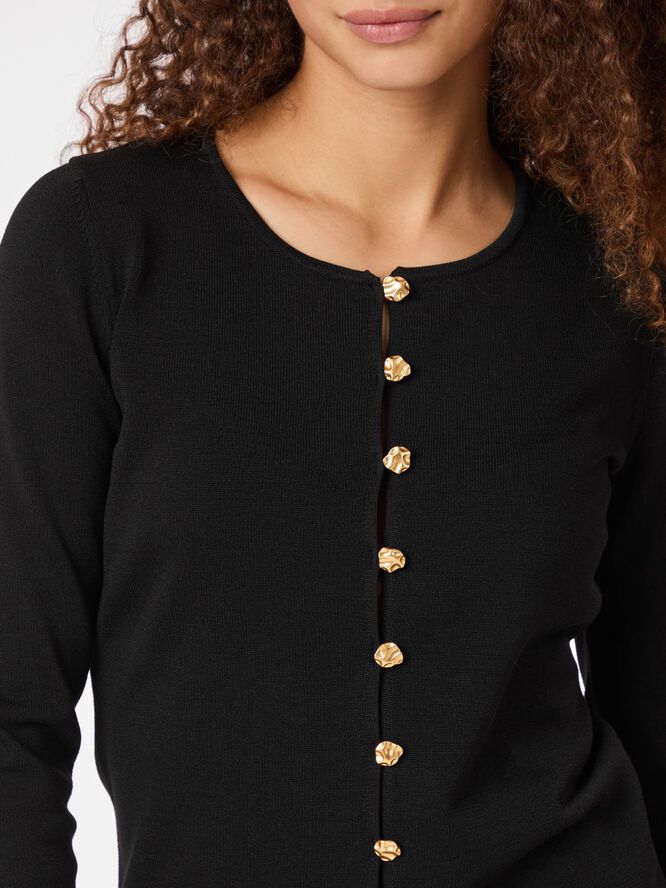 Neo Noir Teller Knit Blouse Black