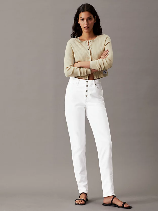 Calça jeans de mãe