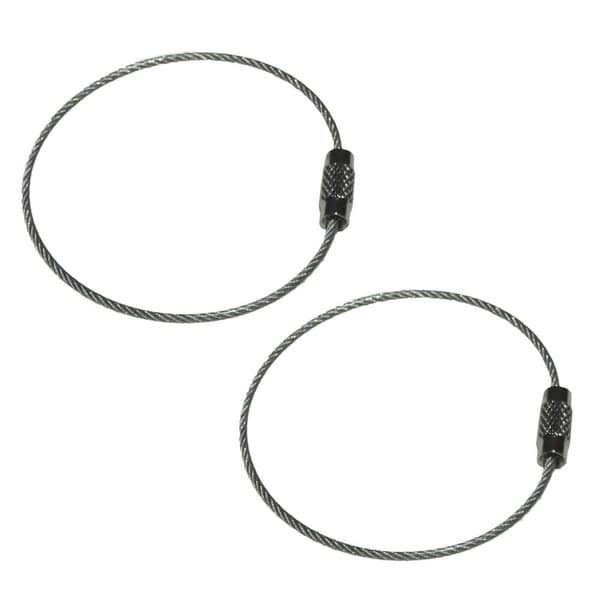 Nøkkelring ståltråd - Sølv - 50mm - 1.5mm - Dobbelpakning