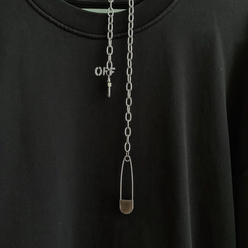 BABLIBU - Veiligheidsspeld hanger ketting van legering