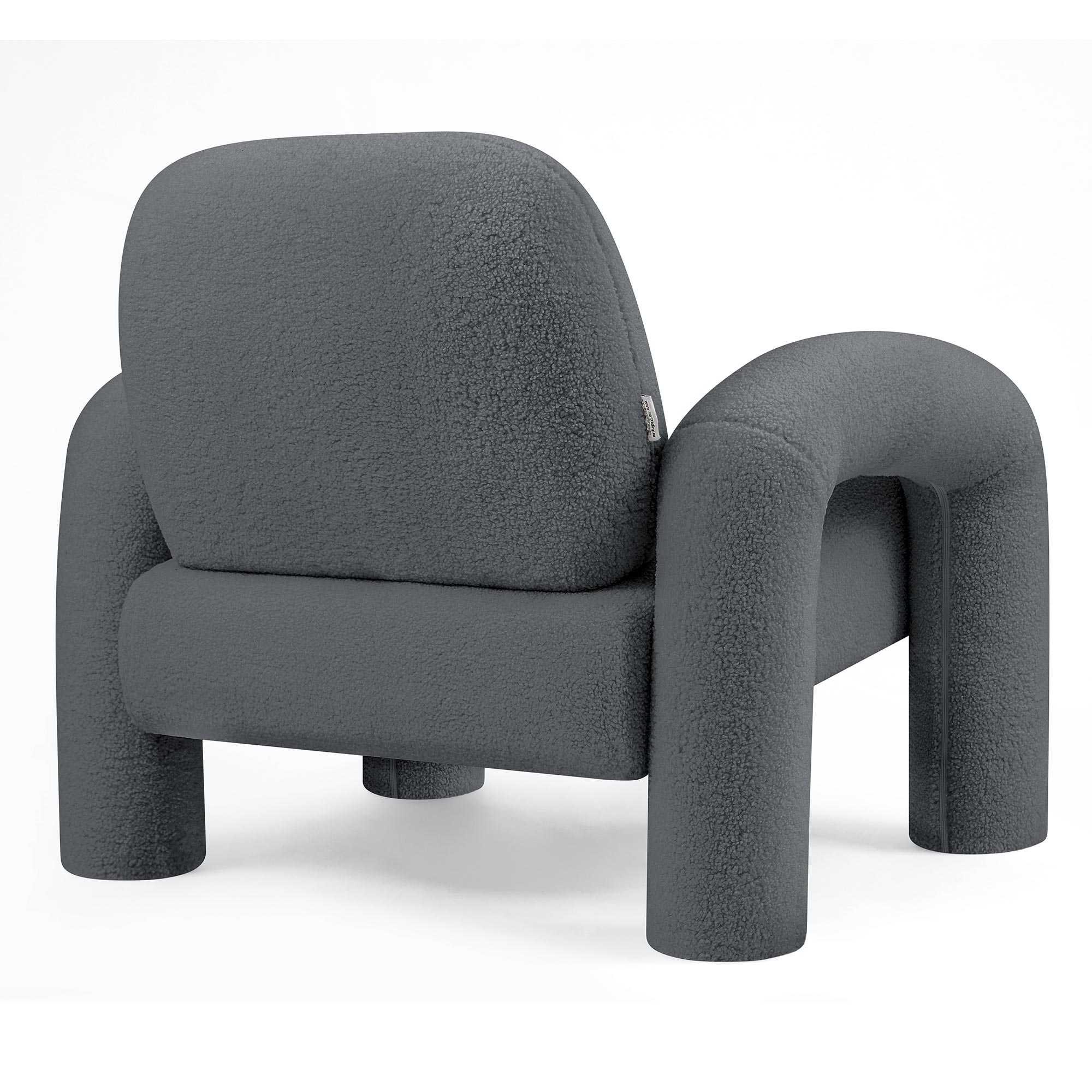 Makika Loungesessel Einzelsofa Lia aus Bouclé in Grau