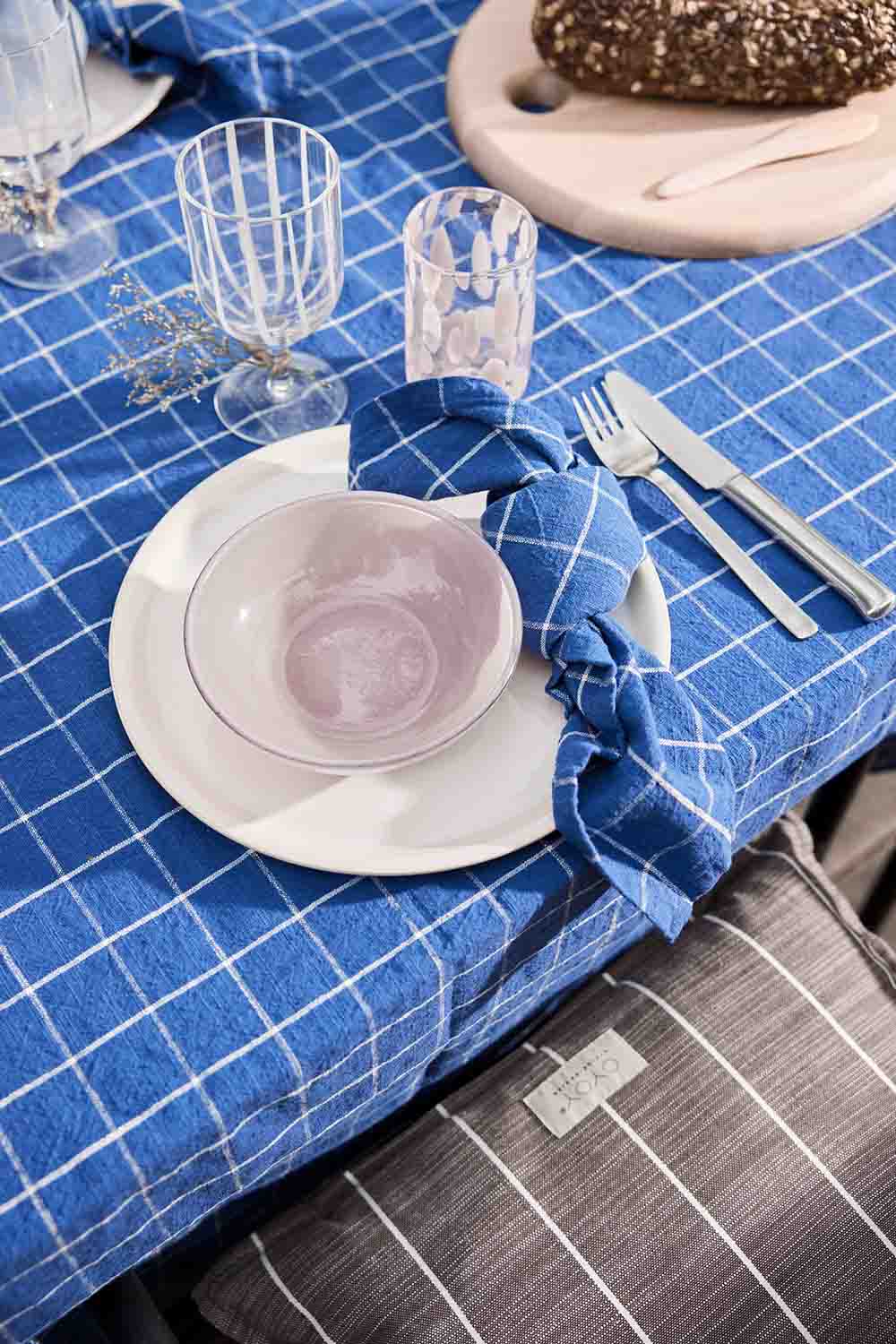 Nappe en coton organique | Bleu