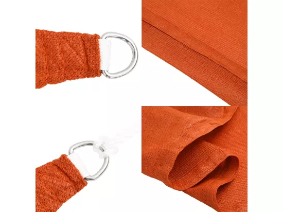 Voile d'ombrage 160 g/m² Orange 3,5x4,5 m PEHD