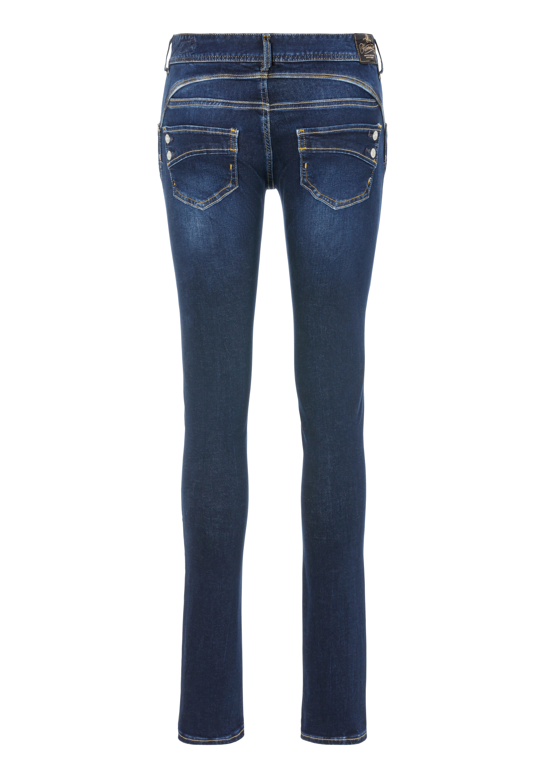 Herrlicher Slim-fit-Jeans »Piper Slim Denim«, mit Zierknöpfen an den Gesässtaschen