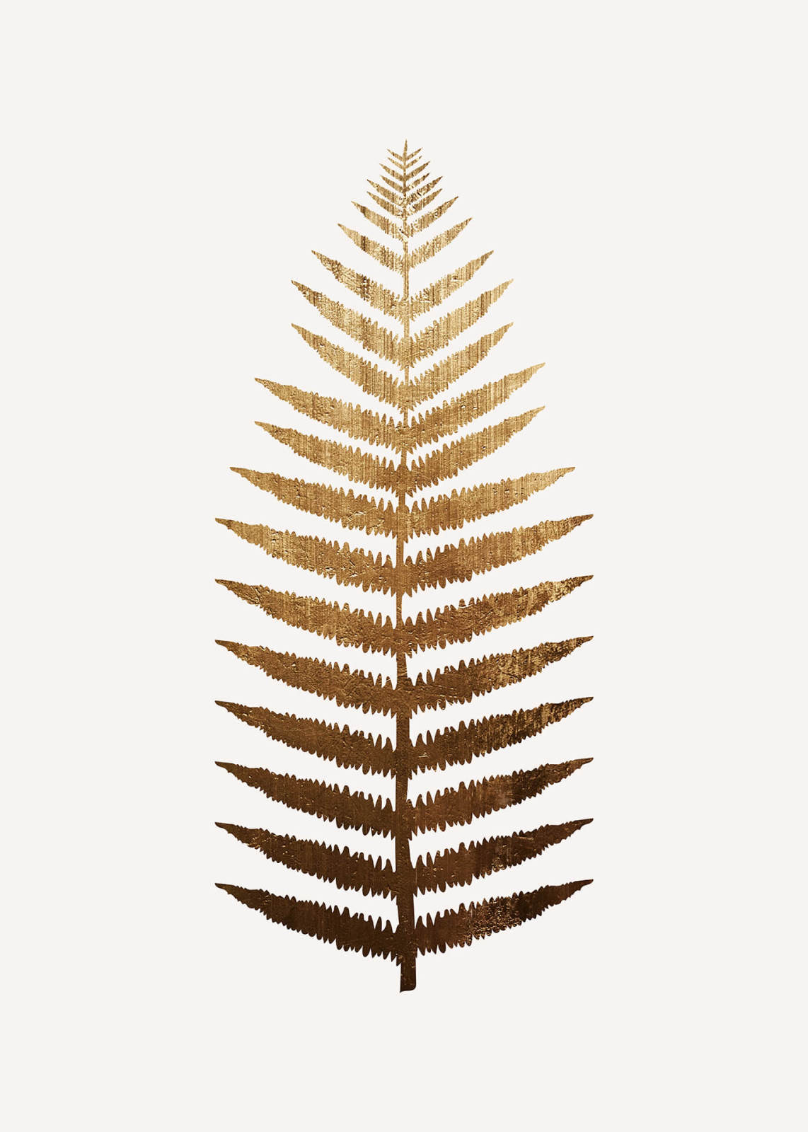 Leinwandbild GOLDENER FARN - braun-gold - 50x70 cm