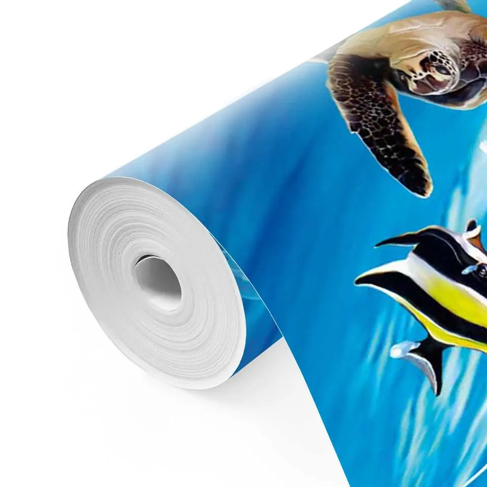 Fotobehang Diep in de zee - 260x384cm - Blauw