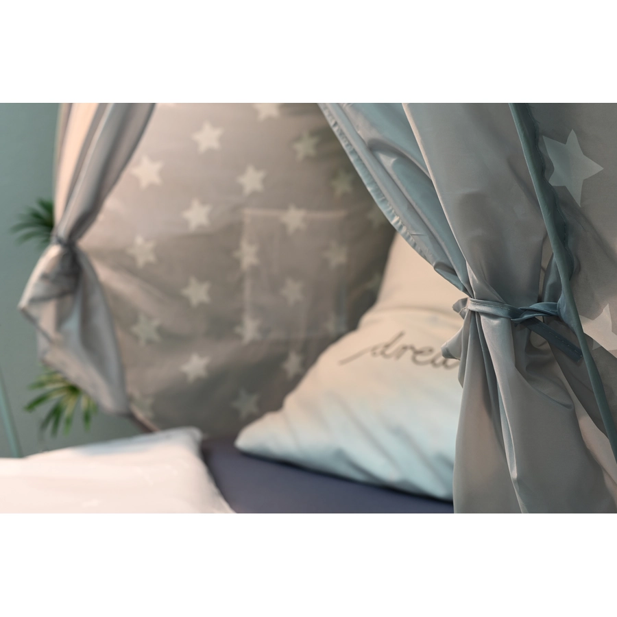knorr toys® Bettzelt Grey white stars grau