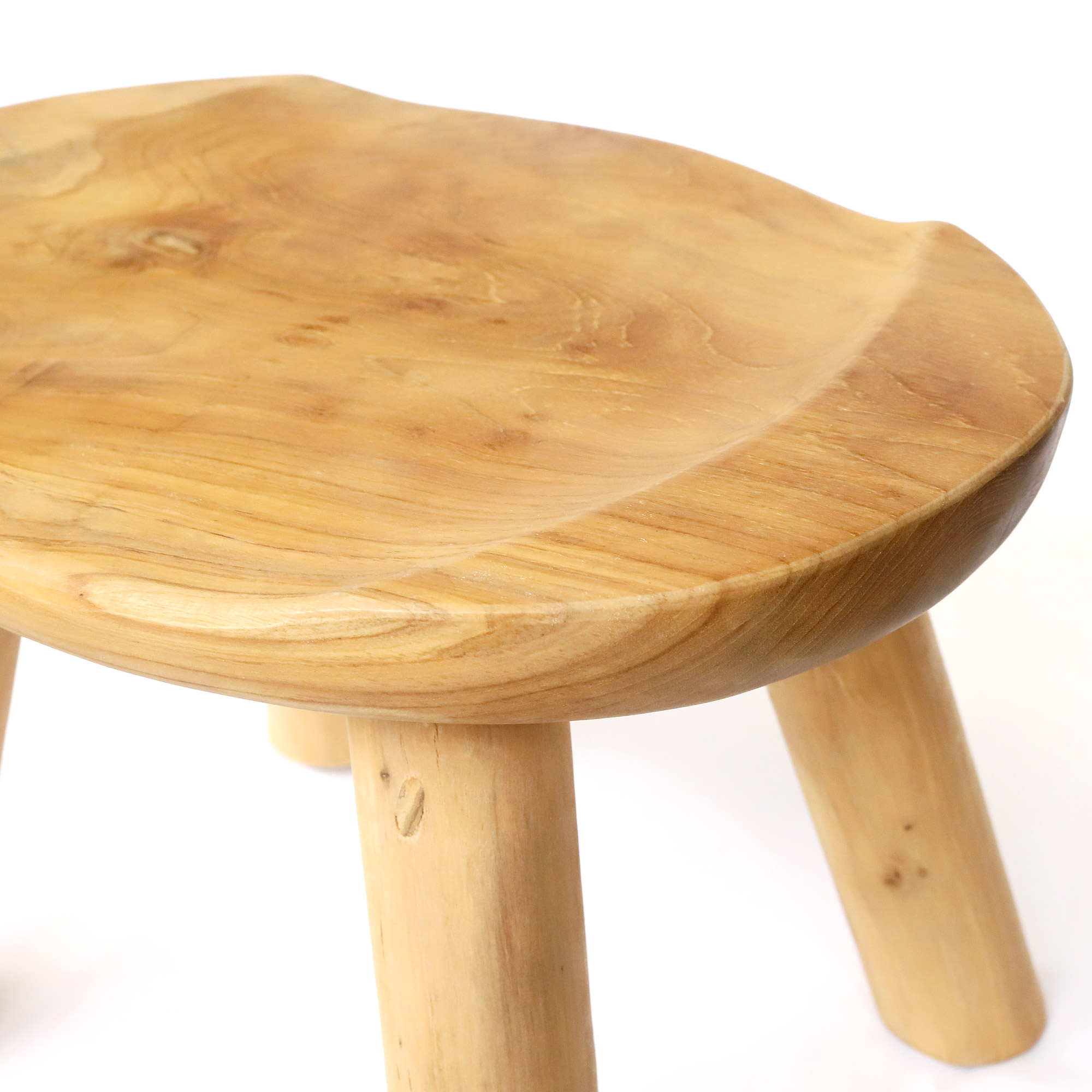 Teak-Hocker aus Wurzelholz, natur, H 35 cm, B 50 cm, L 38 cm von fischer's lagerhaus