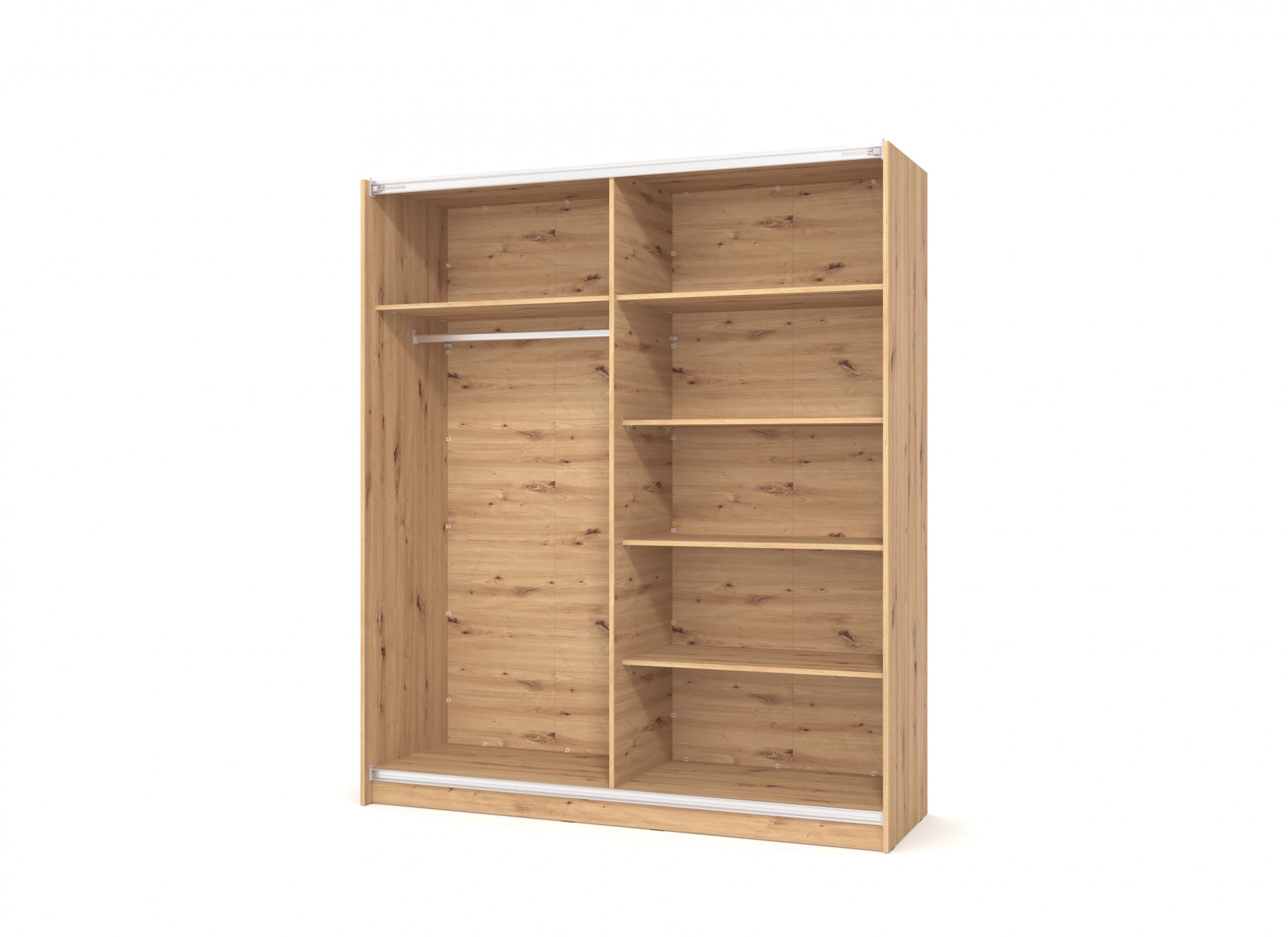 INOSIGN Schwebetürenschrank »Sierra klassischer Kleiderschrank Wäscheschrank 179 oder 217cm breit« mit kompletter Inneneinteilung, FSC®-zertifizierter Holzwerkstoff