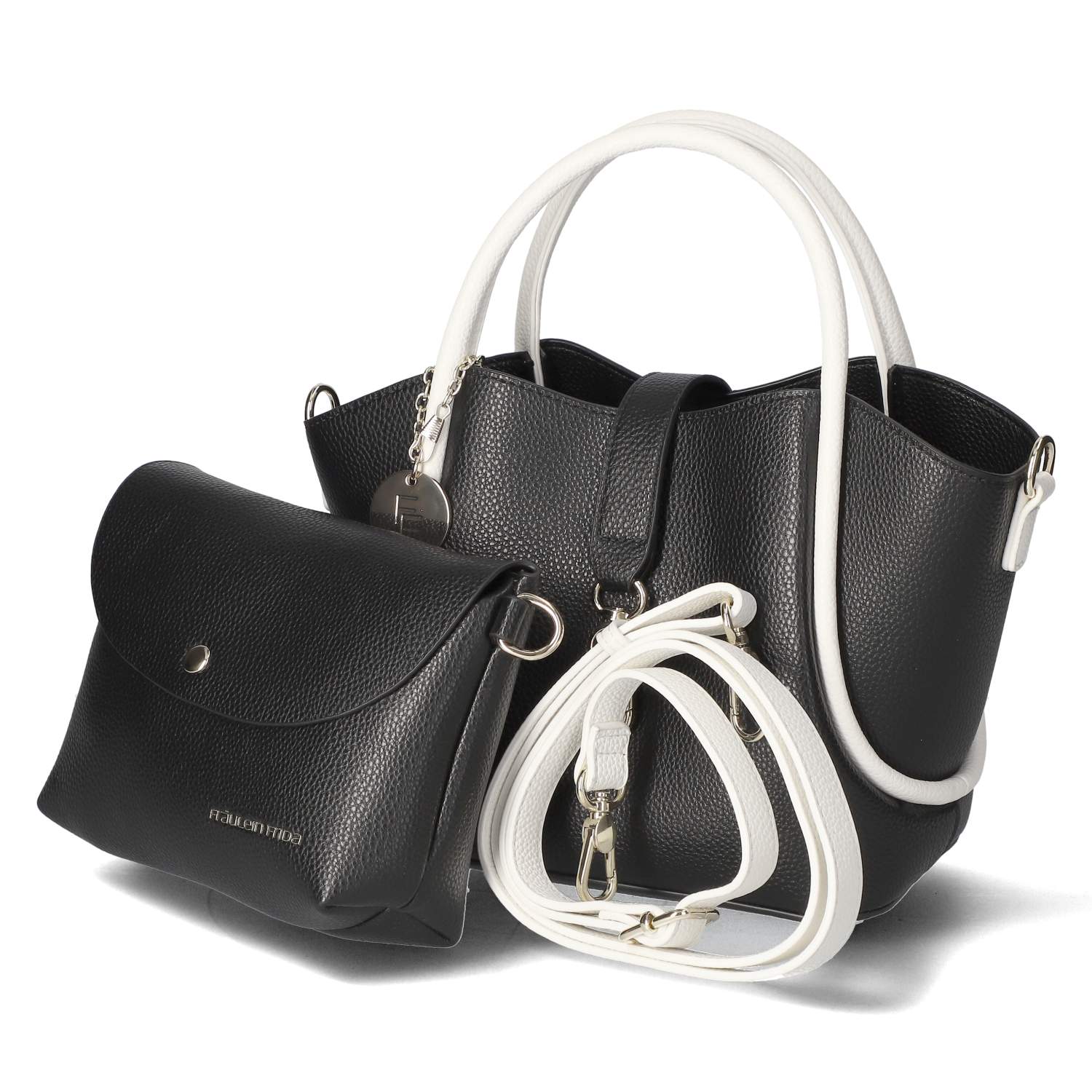 Fräulein Frida Taschenset - black/white