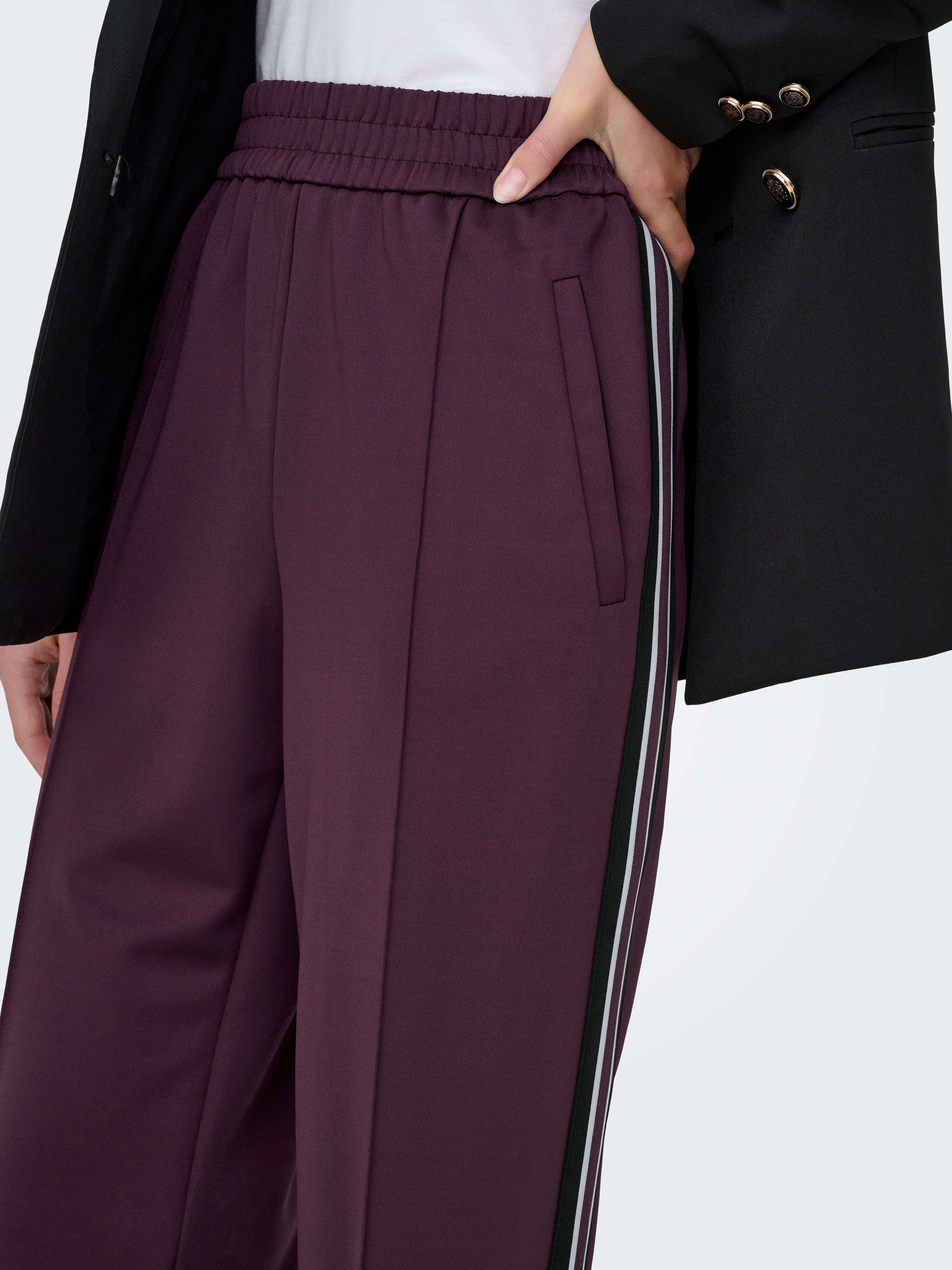 ONLWARM Weiter Beinschnitt Hose Vineyard Wine