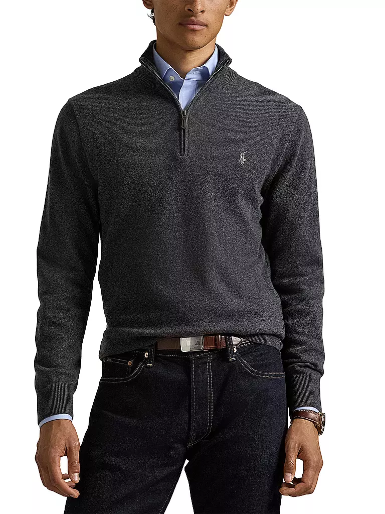 POLO RALPH LAUREN Troyer Pullover Regular Fit grau