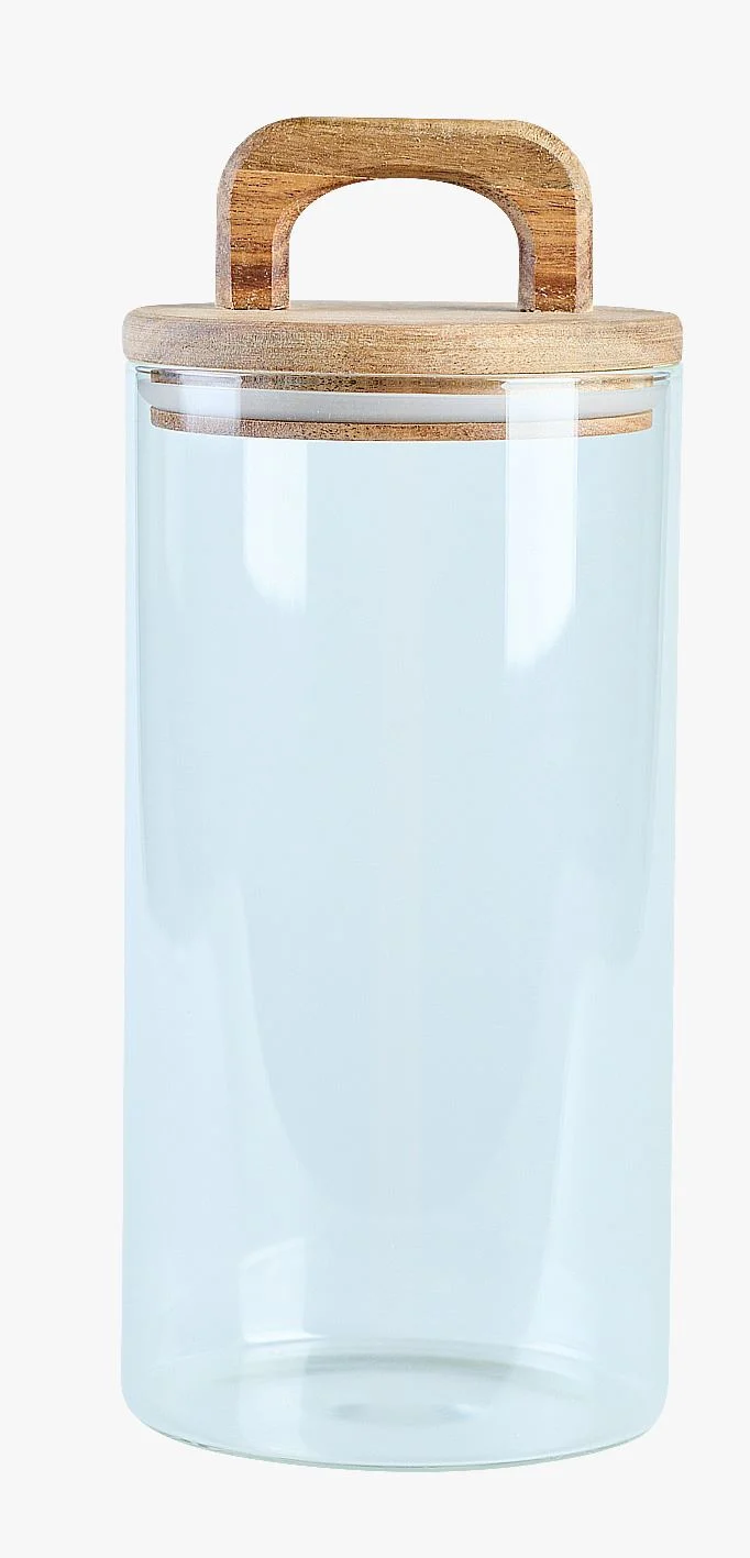 Oppbevaringskrukke transparent - ø10 x h13,5cm