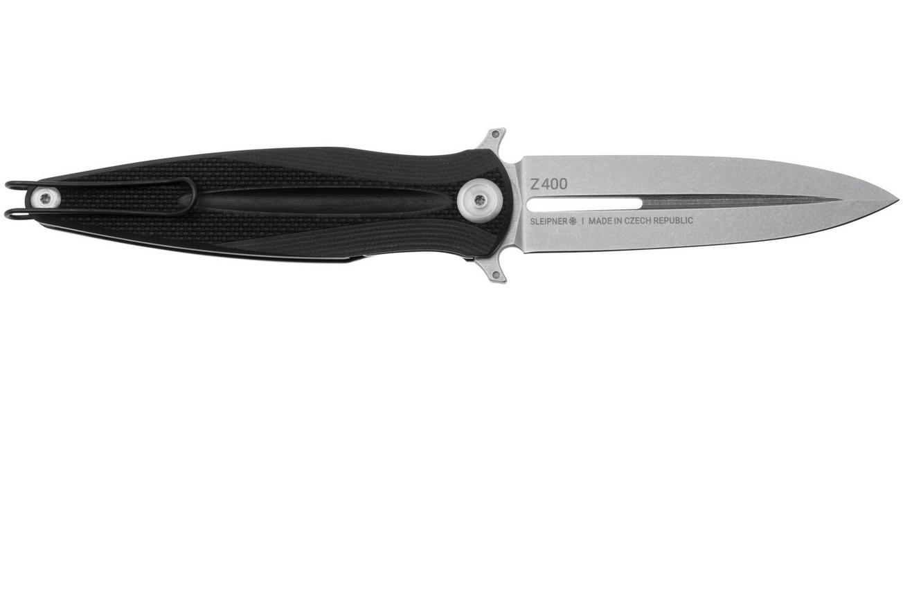ANV Z400, VZ400-011, Sleipner Stonewashed, G10 Black, zakmes