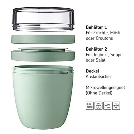 Mepal Lunchpot Ellipse mini - Nordic black