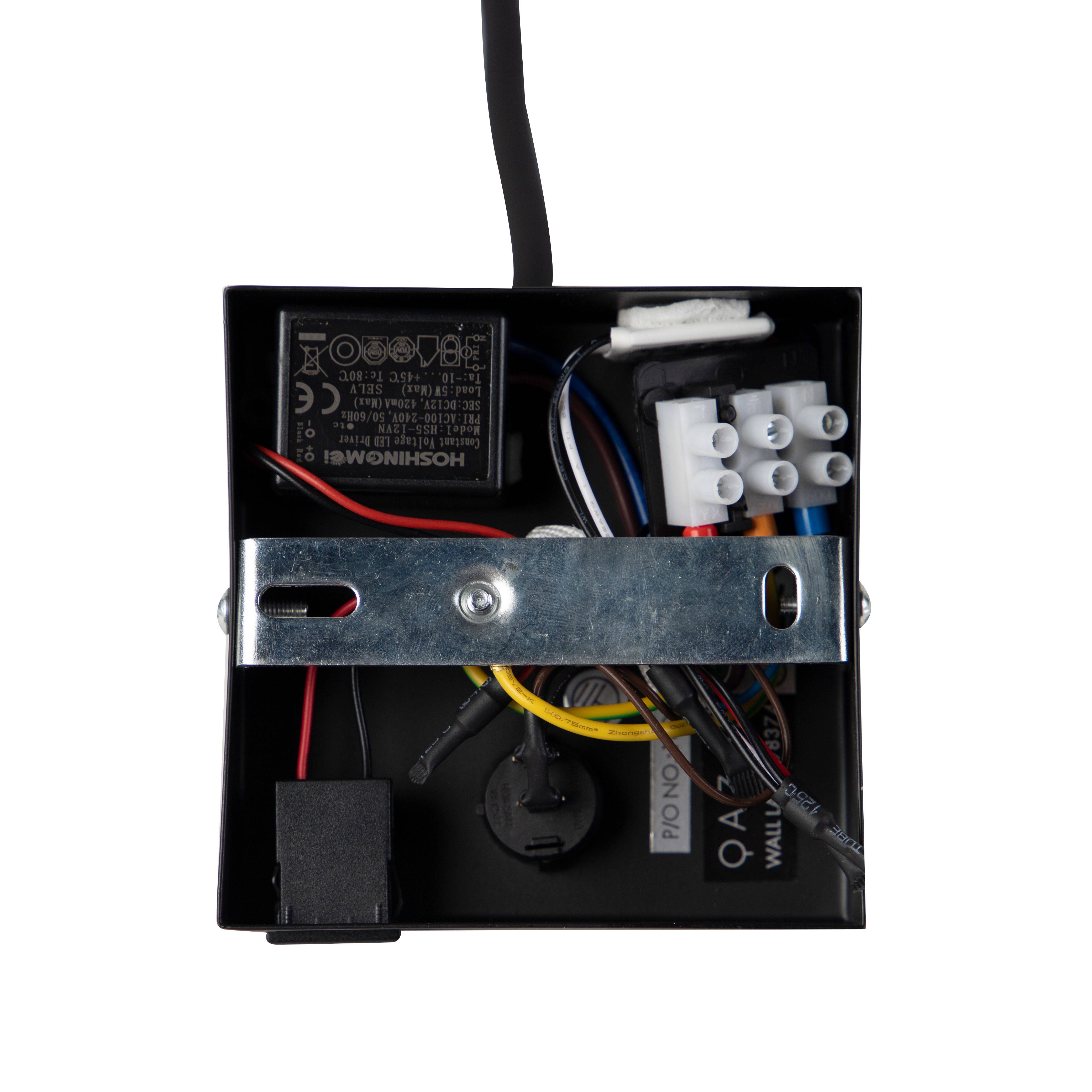 Moderne flexibele wandlamp USB zwart - Zeno