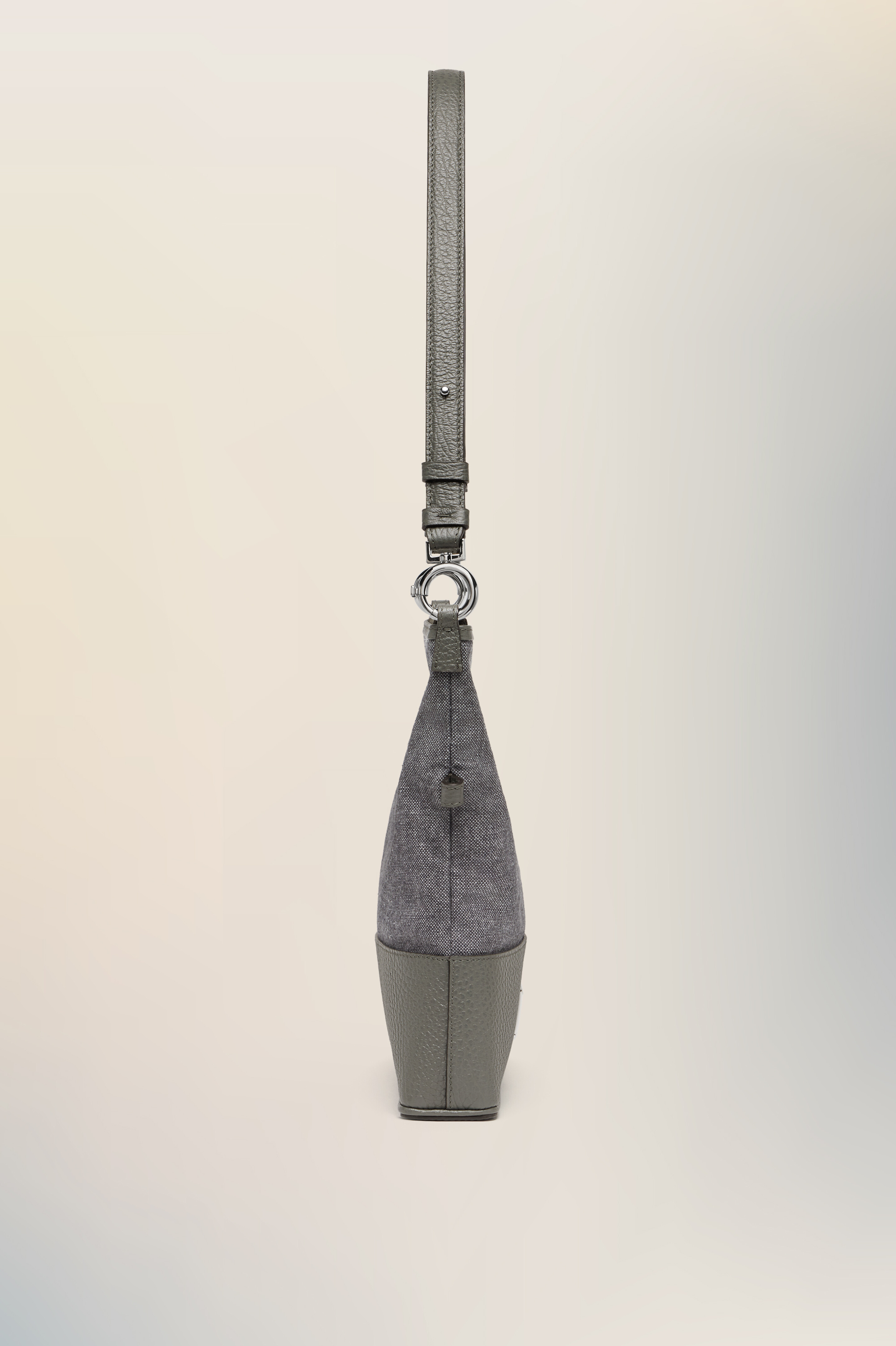 Sac bandoulière 5AC hobo small gris Gris caillou
