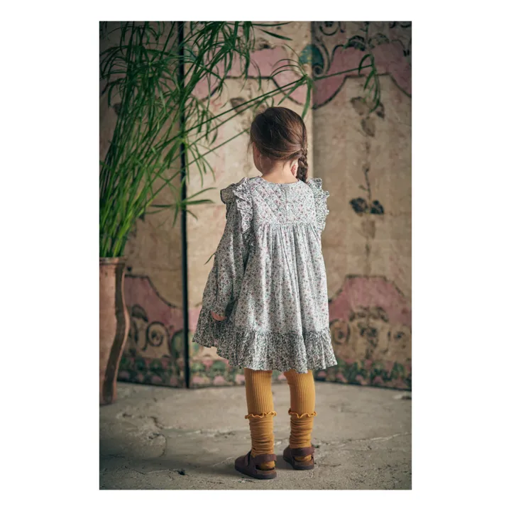 Louise Misha Robe Patchwork Lara | Bleu ciel