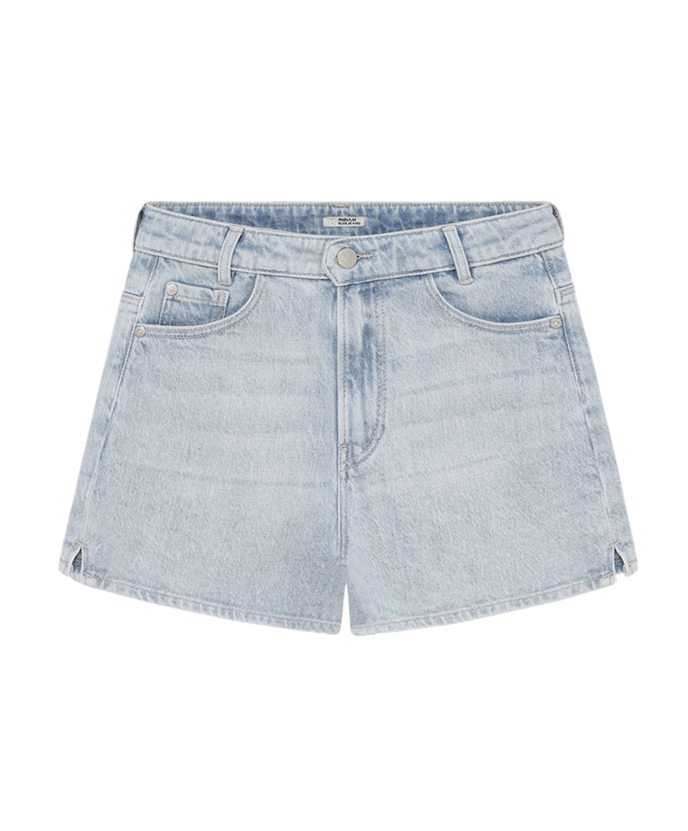 Indian Blue Jeans Wide Denim Light meisjes korte broek blauw