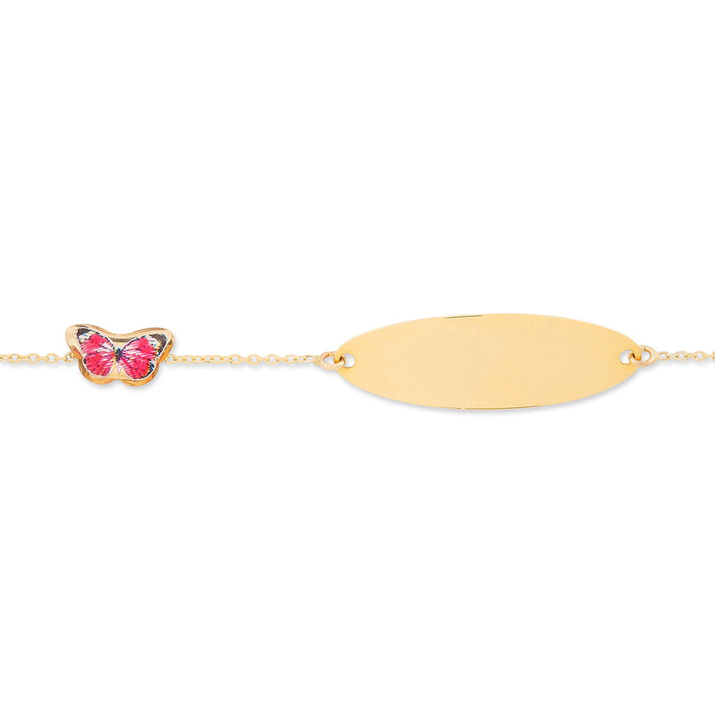Bracelet Identité Helee Papillon Or Jaune