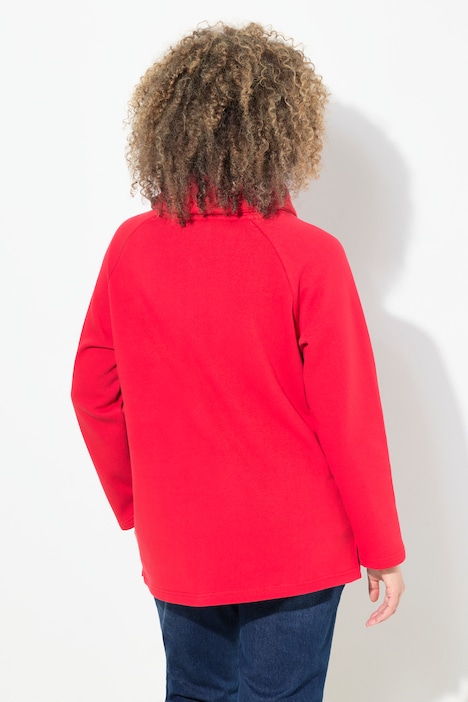 Sweatshirt, Zuckerstangen, Stehkragen, Langarm