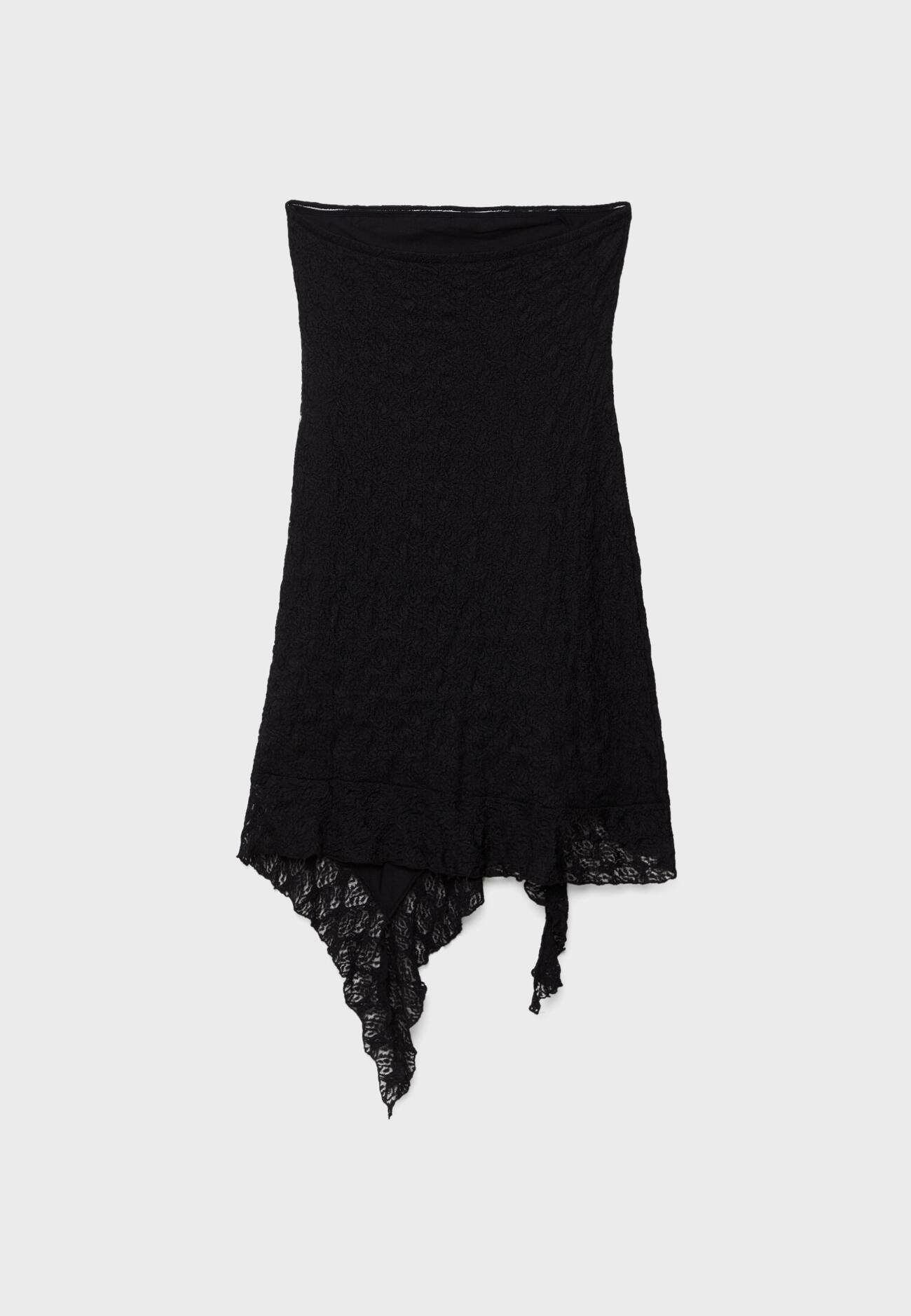 Vestido curto sem alças