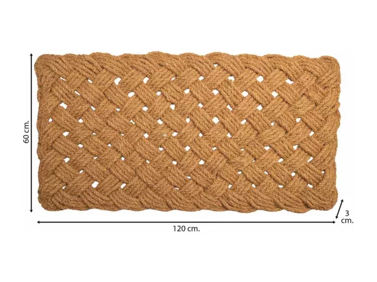Tapis en corde de coco marron 120x60x3