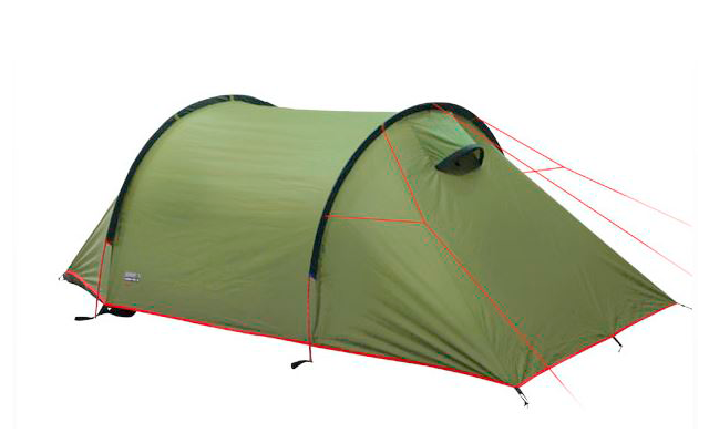 High Peak Kite Tunnelzelt für 2/3 Personen