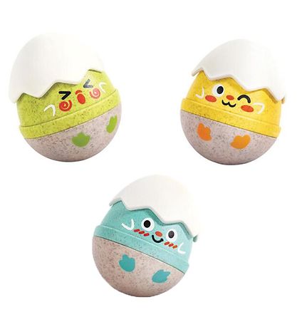 Hape Rasle?g - 3-pak - Happy Hatching WobBlå Rattles