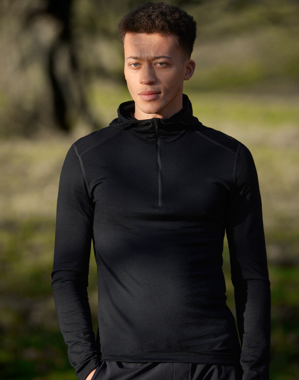 Shirt met capuchon van merinowol voor heren - Gratis Ve