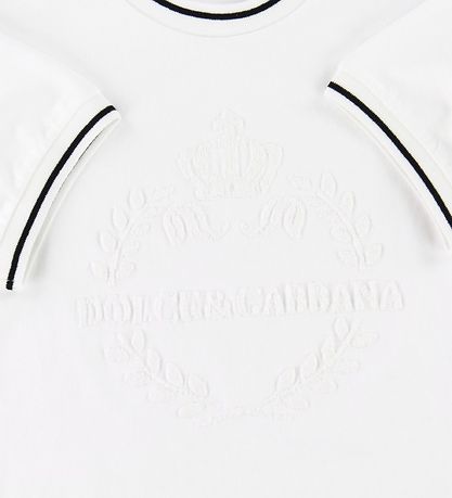 Dolce & Gabbana T-Shirt - Weiß m. Stickerei
