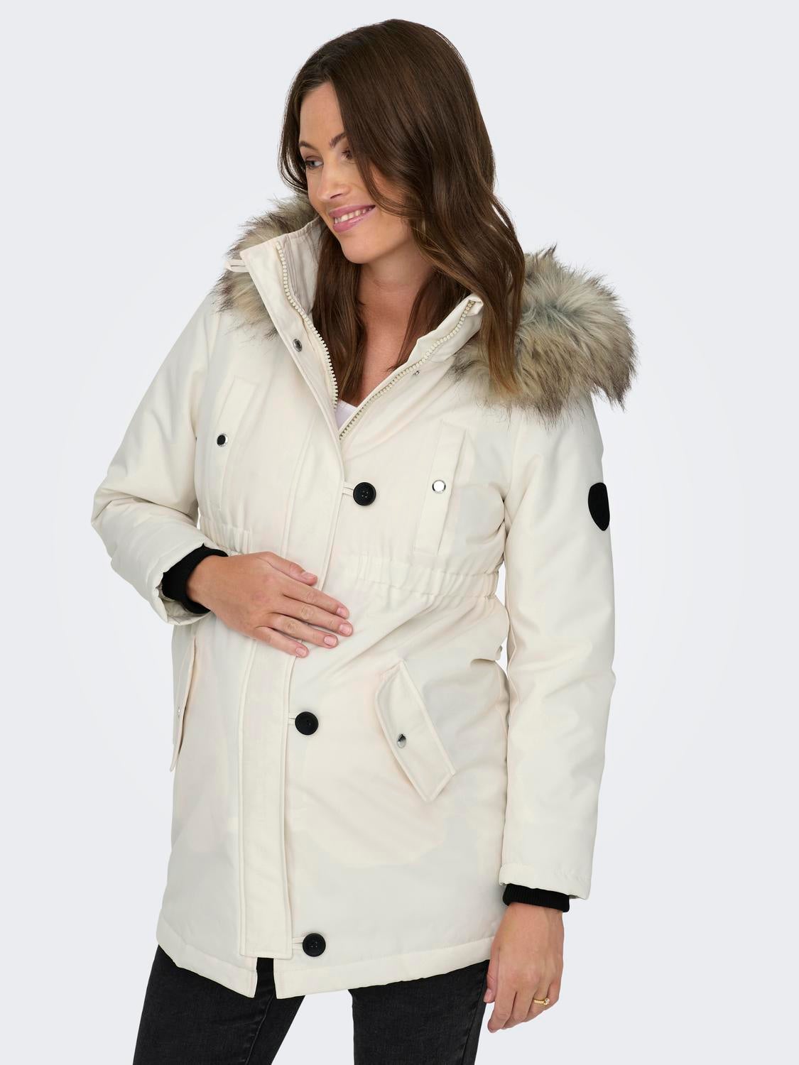 OLMIRIS Langer Parka Eggnog