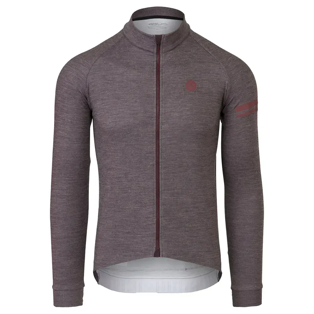 AGU Performance Merino Fietsshirt Lange Mouwen Donderrood Heren