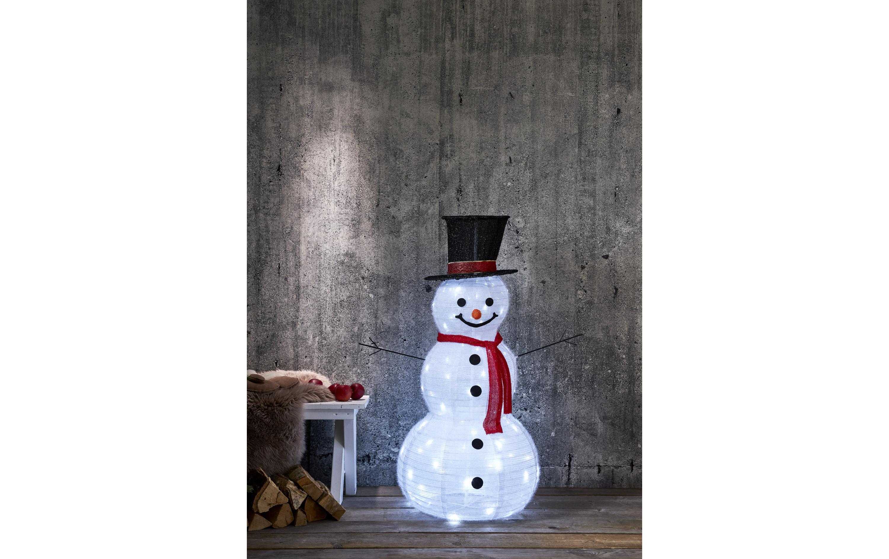 LED-Figur Schneemann, 90 LED, 120 cm, Outdoor<br>Leuchtender Pinguin