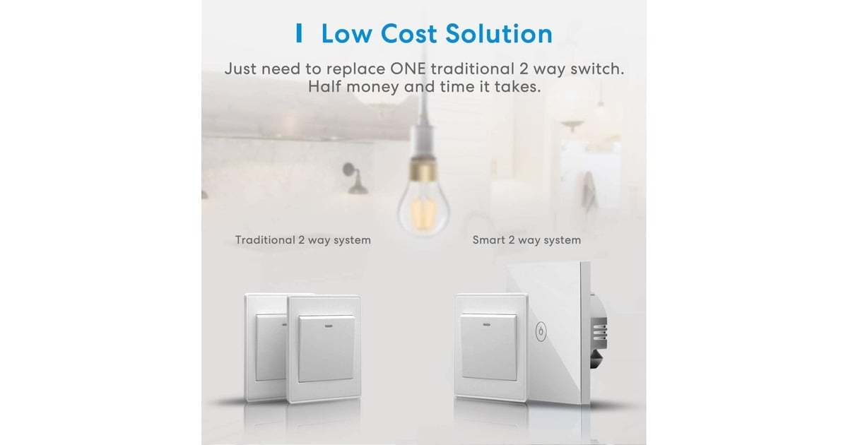 MEROSSMSS550 Smart Wi-Fi 2-Way Wall Switch schakelaar  (Wit)