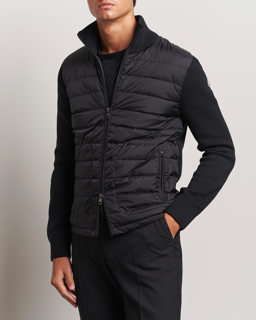 Moncler Hybrid Zip Cardigan Black