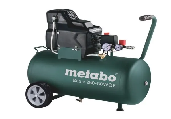 Metabo Basic 250-50 W OF - Luftkompressor - 1.5 kW - 2 hk - oliefri - 120 l/min - 50 liter
