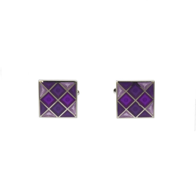 Boutons de manchette, Cheq violet