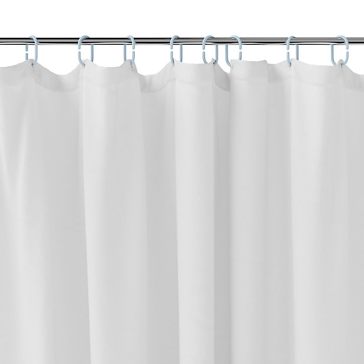 Rideau de douche blanc Glomma 180 x 200 cm GoodHome