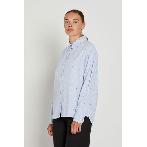 PBO Bizzy Bling Skjorte, Blue Stripe, 34/36