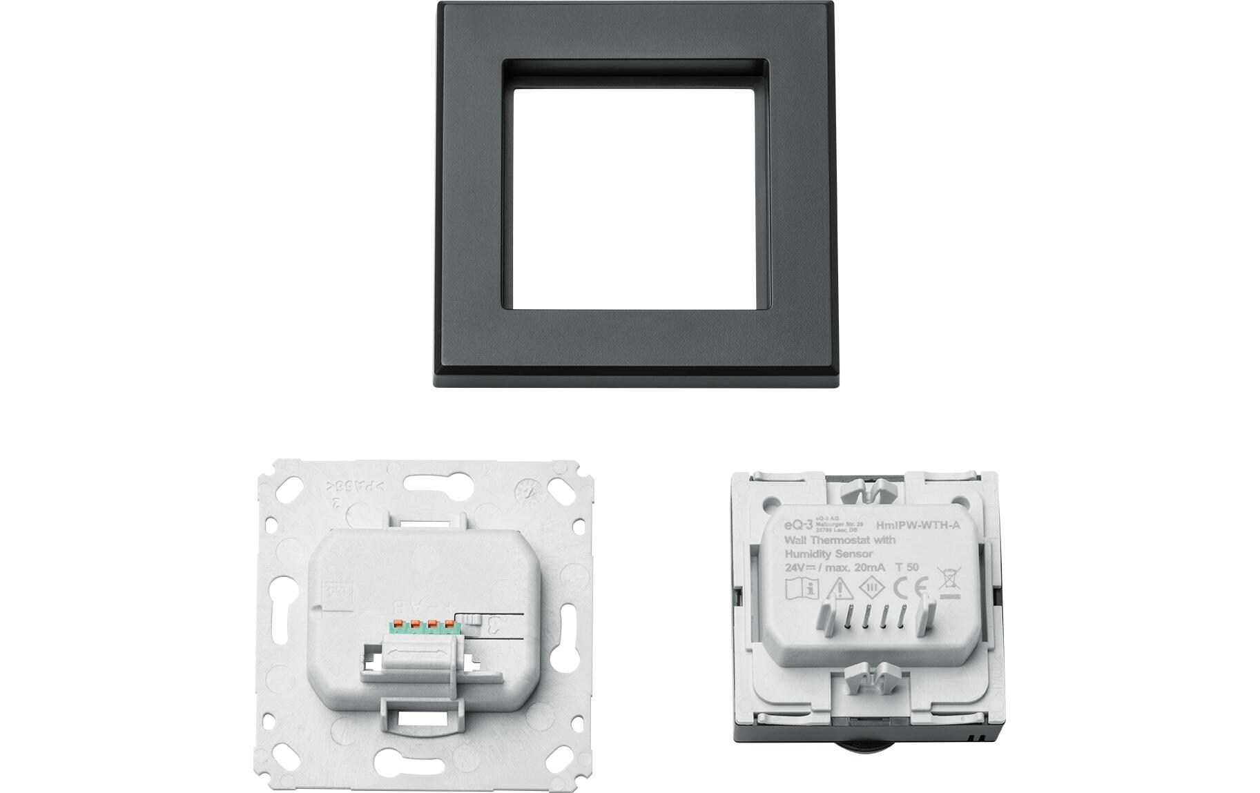 Smart Home Wired Wandthermostat, AnthrazitWandthermostat mit Luftfeuchtigkeitssensor HmIPW-WTH, HmIPW-WTH-A
