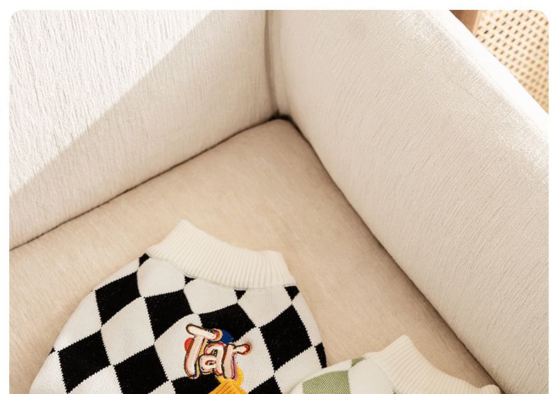 Cissilli - Argyle Pet Top met letters